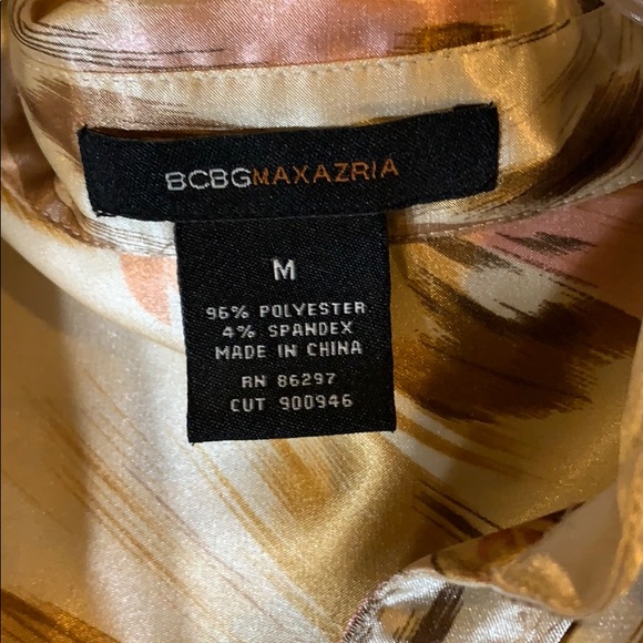 BCBG Generation button up top, sz M silky - Picture 2 of 4